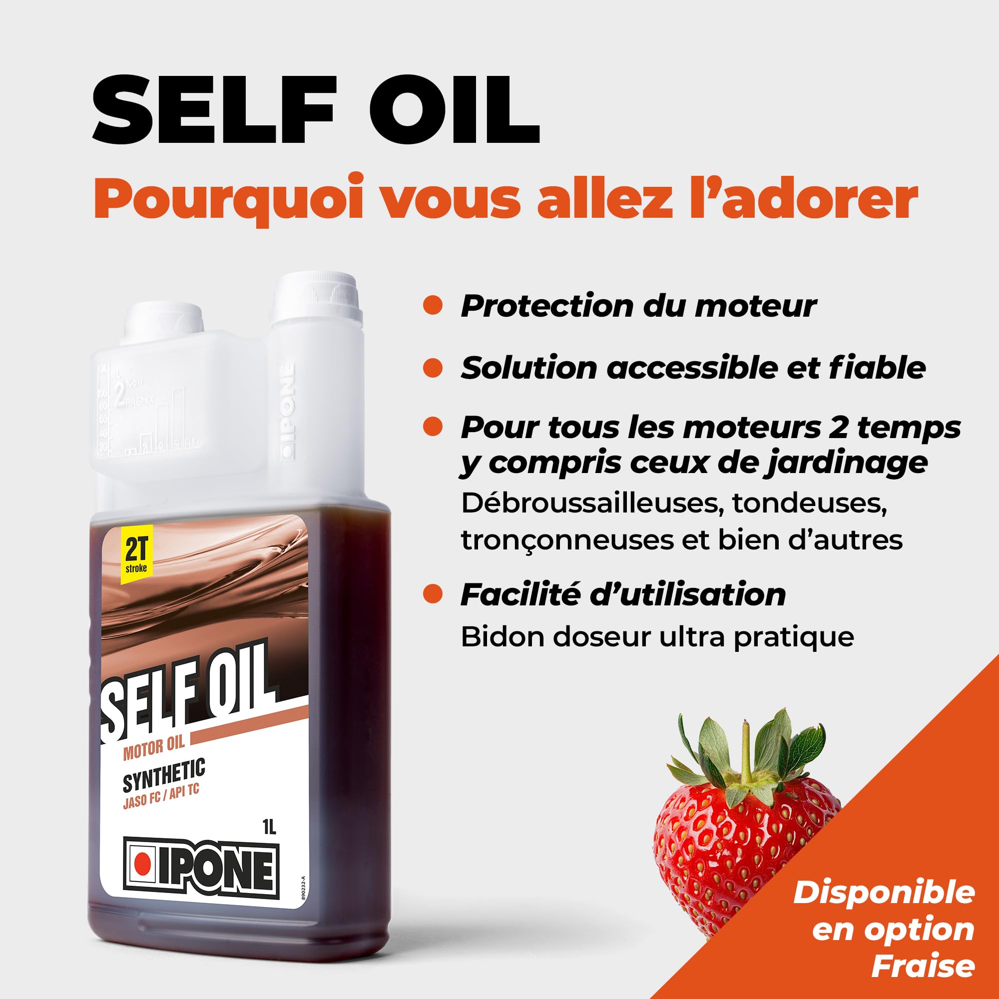 ipone-self-oil-huile-2-temps-2-l-fraise-semi-synth-se image 2