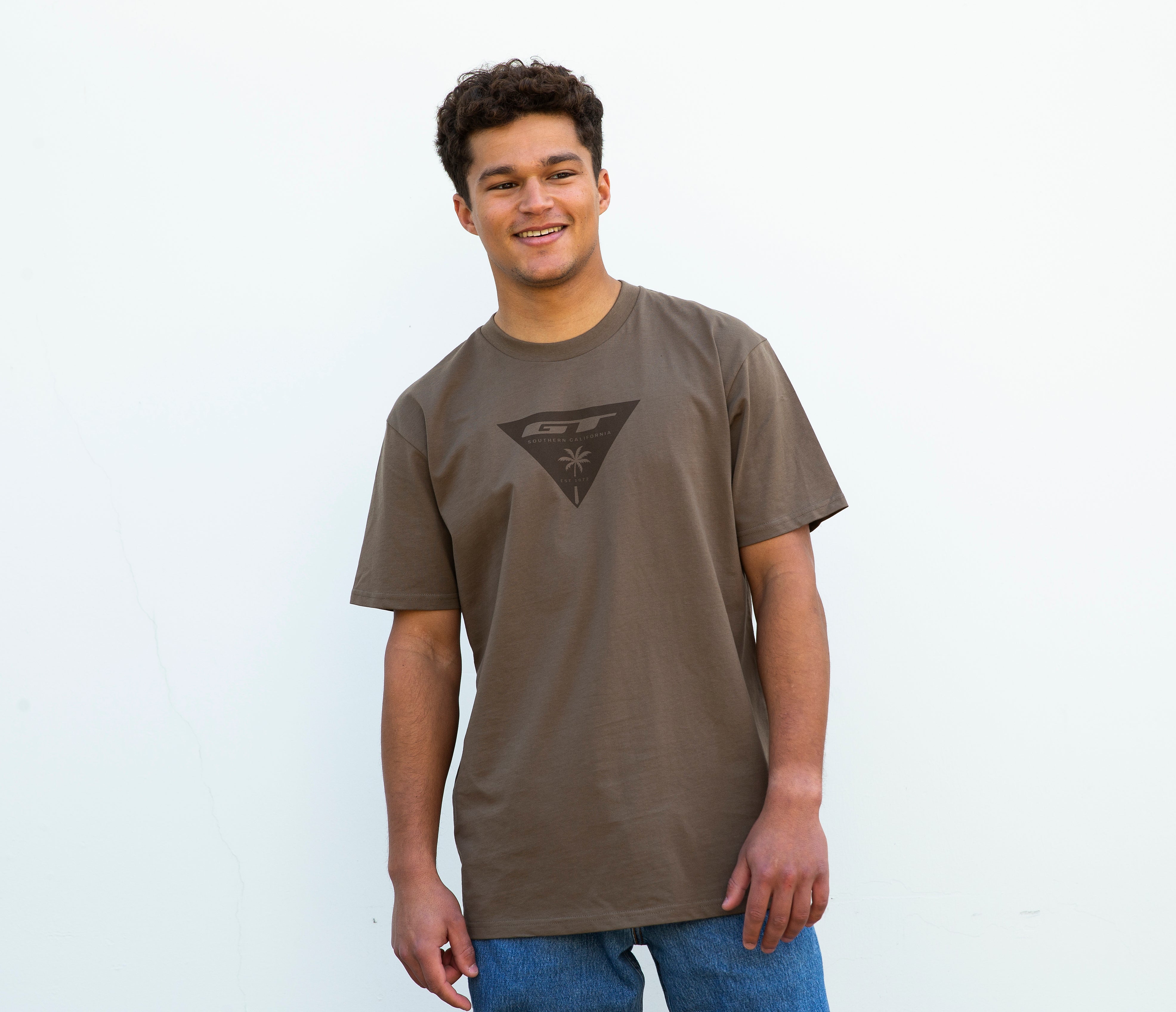 gt-tri-palm-tee-t-shirt-brown-coton image 2