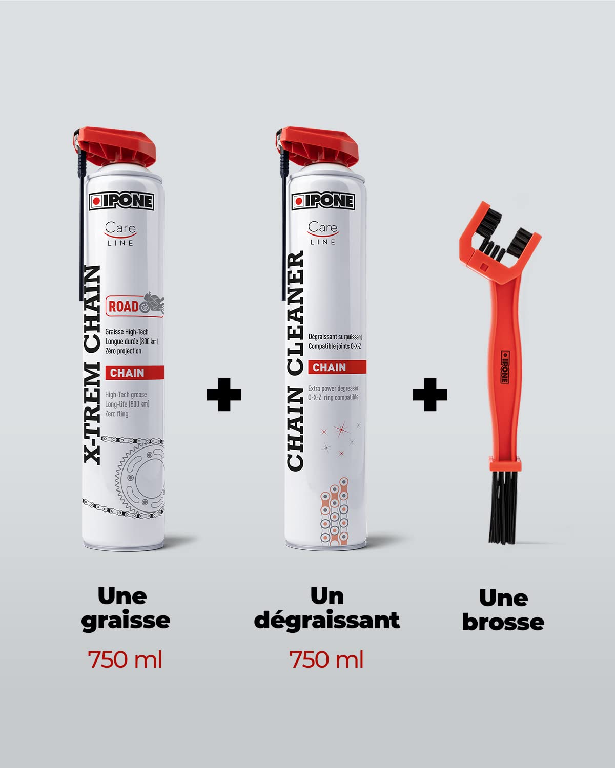 ipone-road-chain-care-kit-cha-ne-moto-2x750-ml-brosse image 3