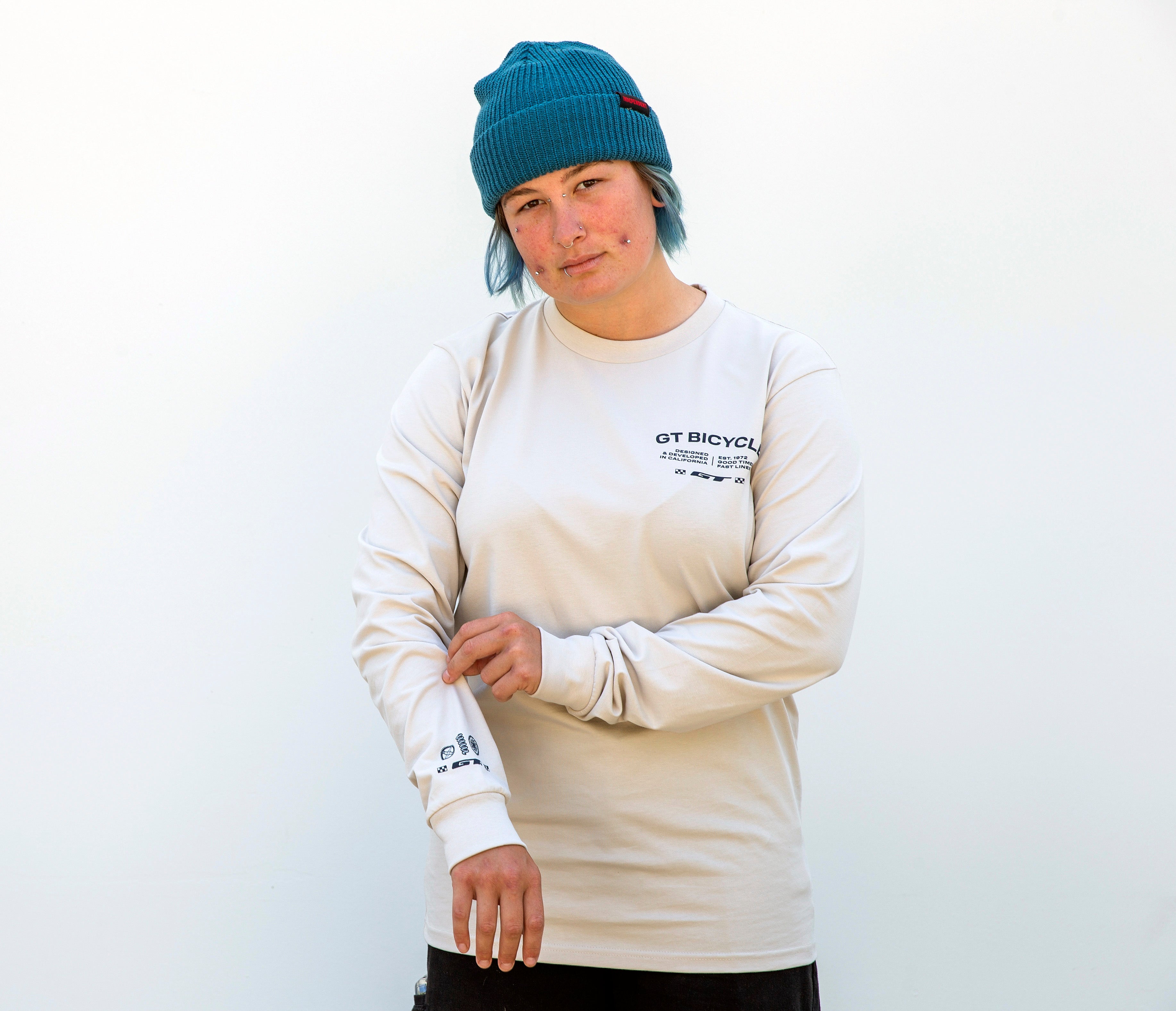 gt-fast-lines-t-shirt-manche-longue-bone image 4