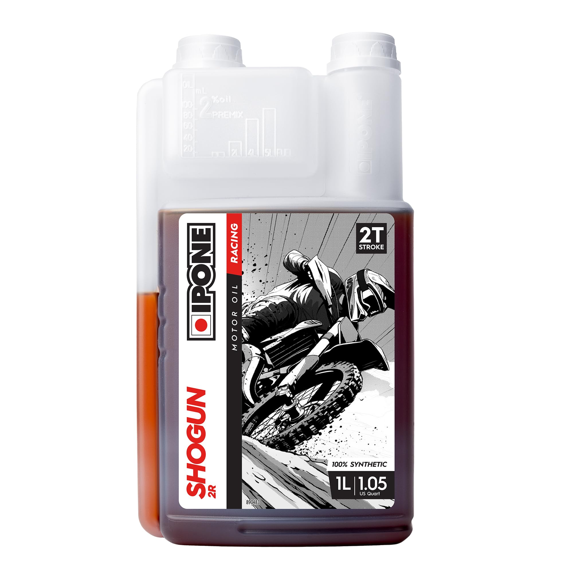 ipone-shogun-2r-huile-moto-2-temps-1l-100-synth-se-ester image 1