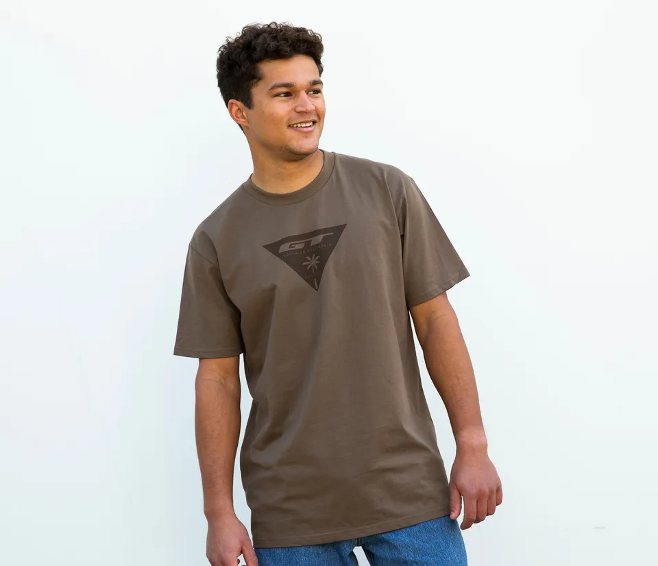 gt-tri-palm-tee-t-shirt-brown-coton image 1