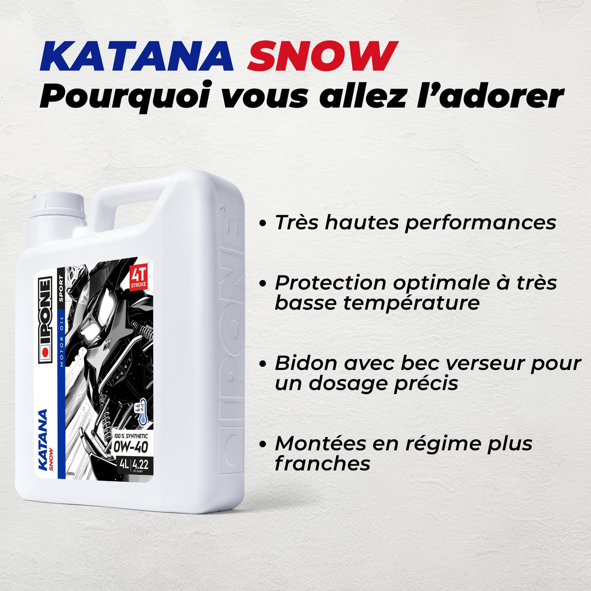 ipone-katana-snow-huile-motoneige-4t-10w40-4-l-100-synth-tique image 2