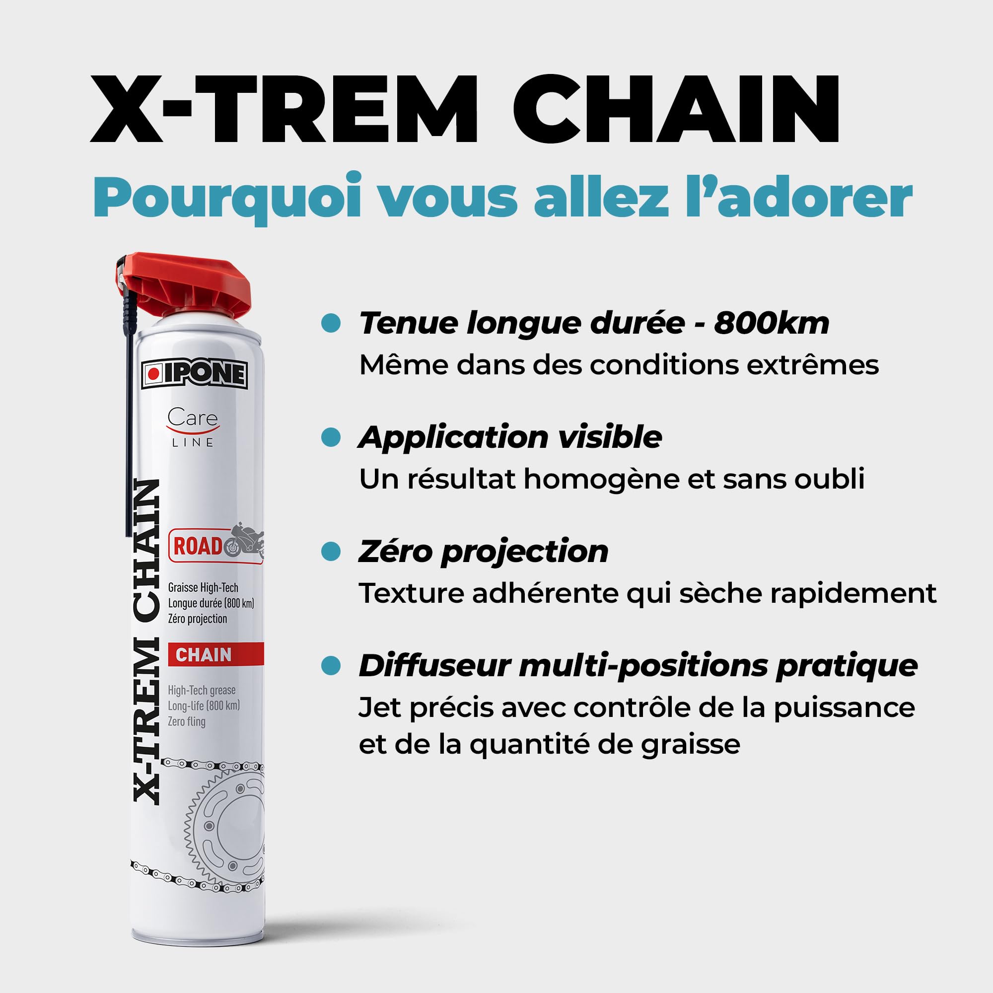 ipone-x-trem-chain-road-graisse-chaine-moto-250ml image 2