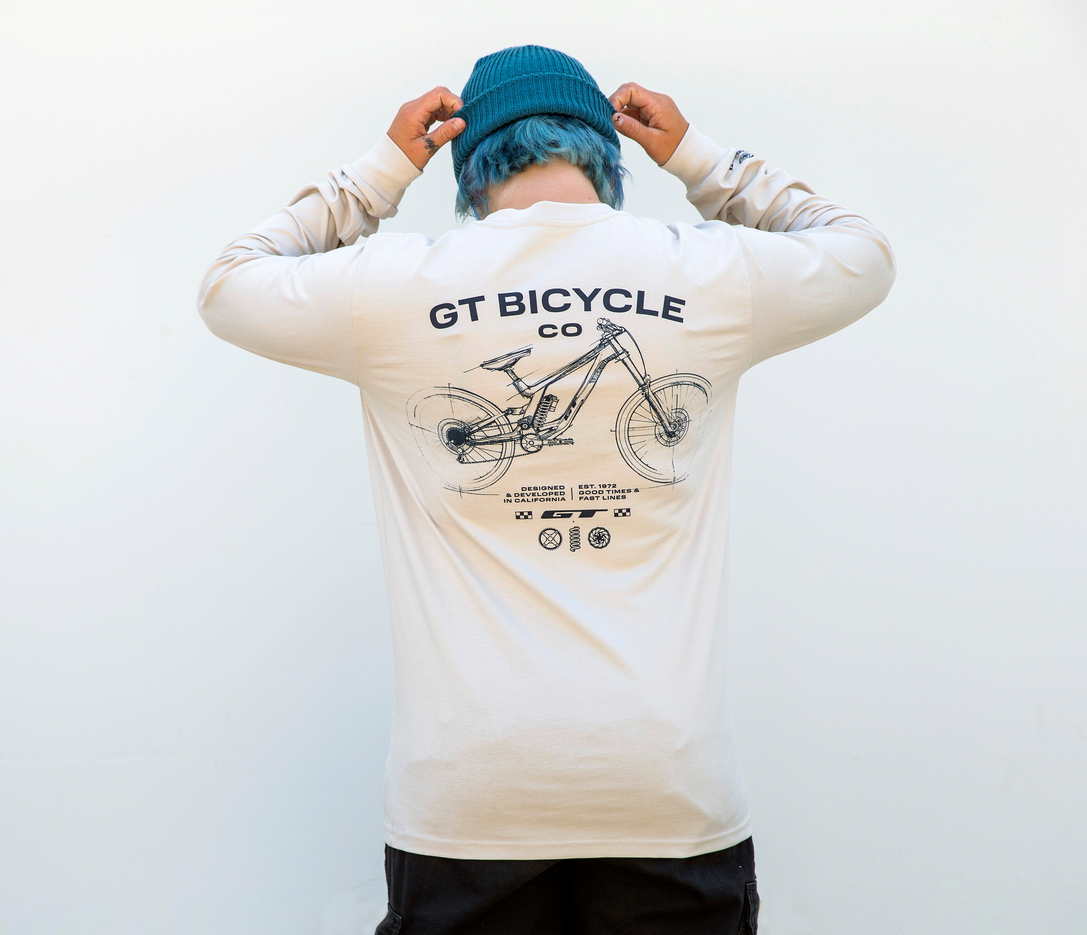 gt-fast-lines-t-shirt-manche-longue-bone image 2