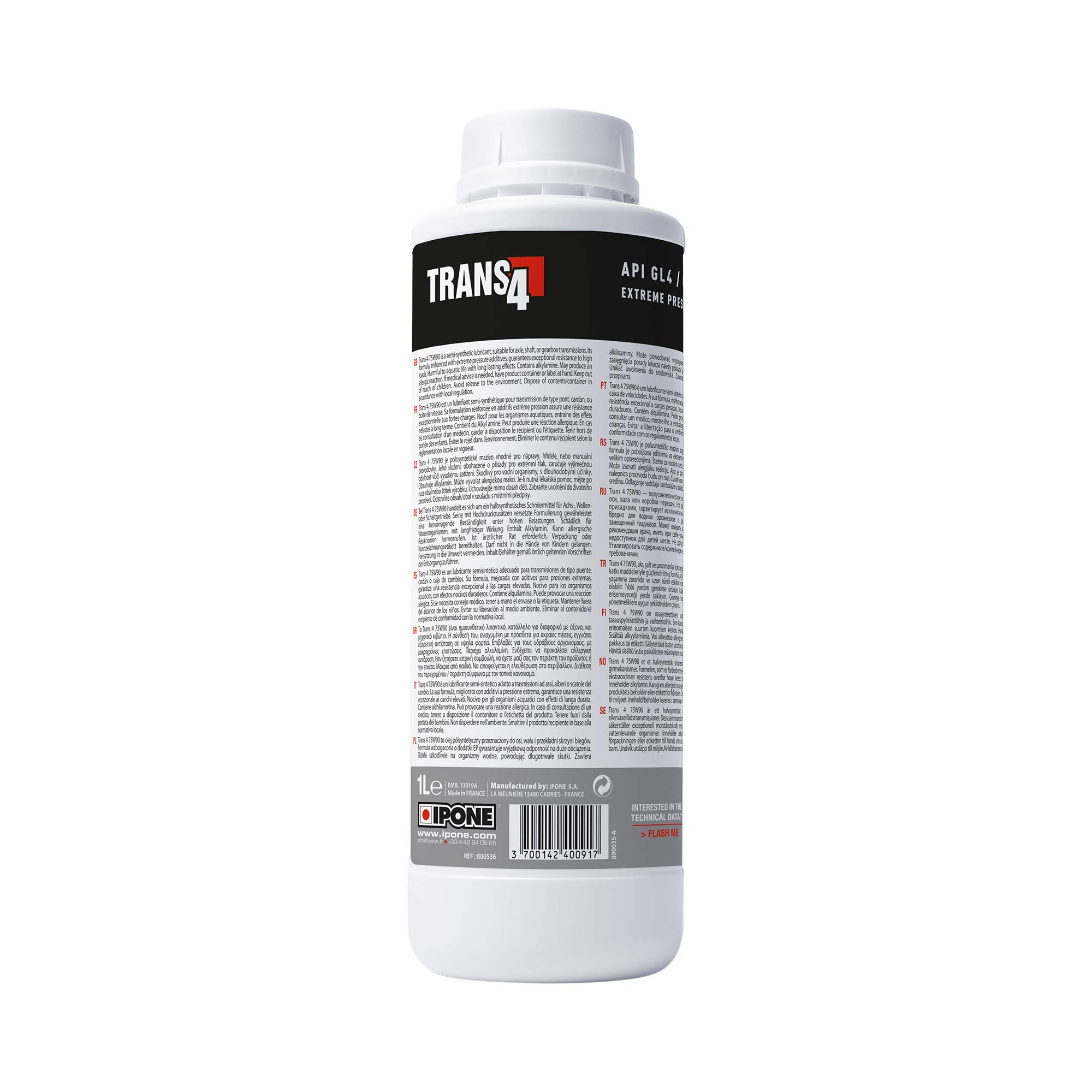 ipone-trans-4-75w90-huile-boite-pont-moto-1l-synthetique image 2
