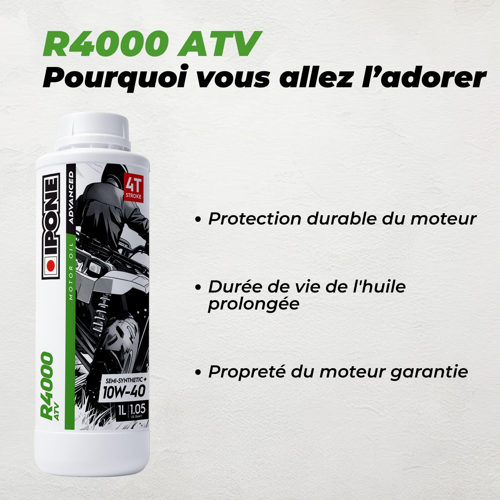 ipone-r4000-atv-huile-quad-10w40-1l-semi-synth-tique image 2