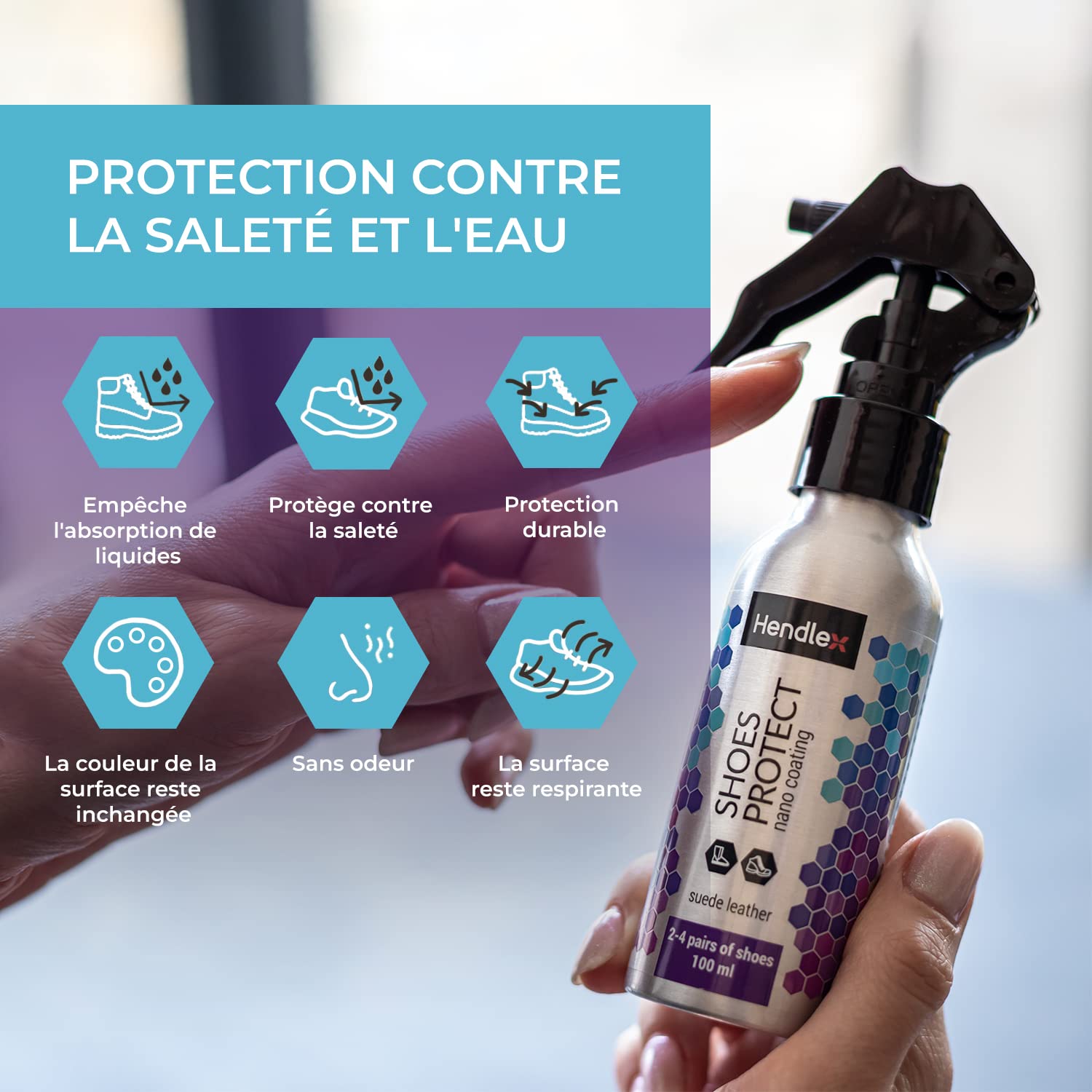 hendlex-footwear-spray-imperm-abilisant-daim-nubuck-100-ml image 2