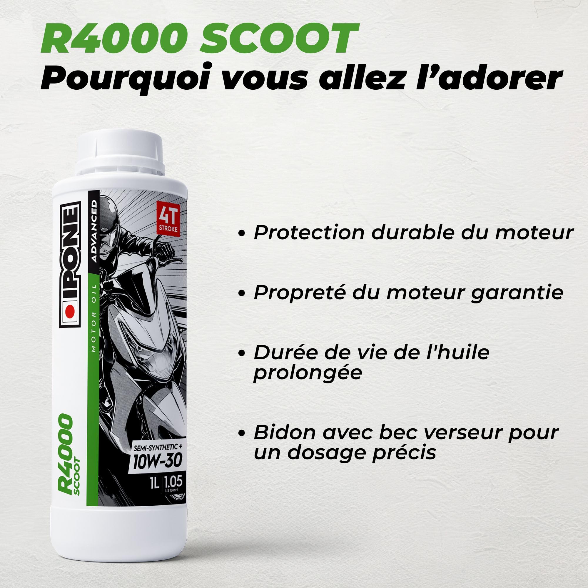 ipone-r4000-scoot-huile-scooter-10w30-1l-semi-synth-tique image 2